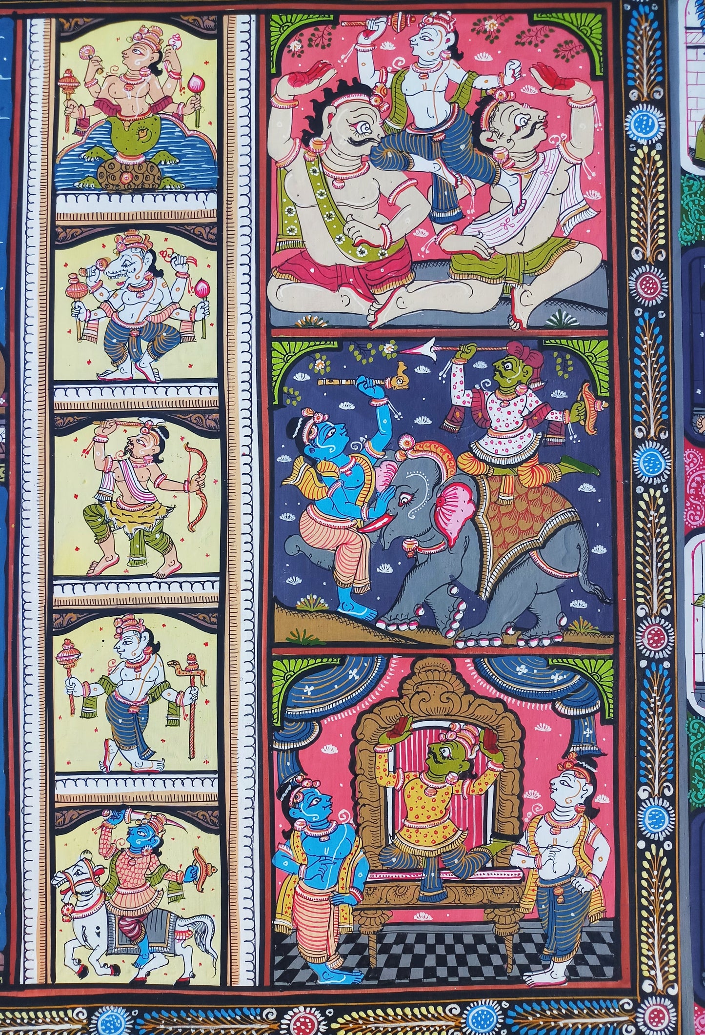ORIGINAL HANDMADE MADHURAM KRISHNA PATTACHITRA PAINTING