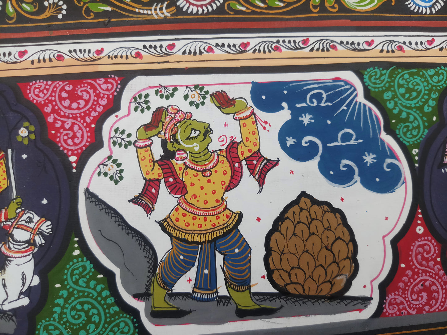 ORIGINAL HANDMADE MADHURAM KRISHNA PATTACHITRA PAINTING