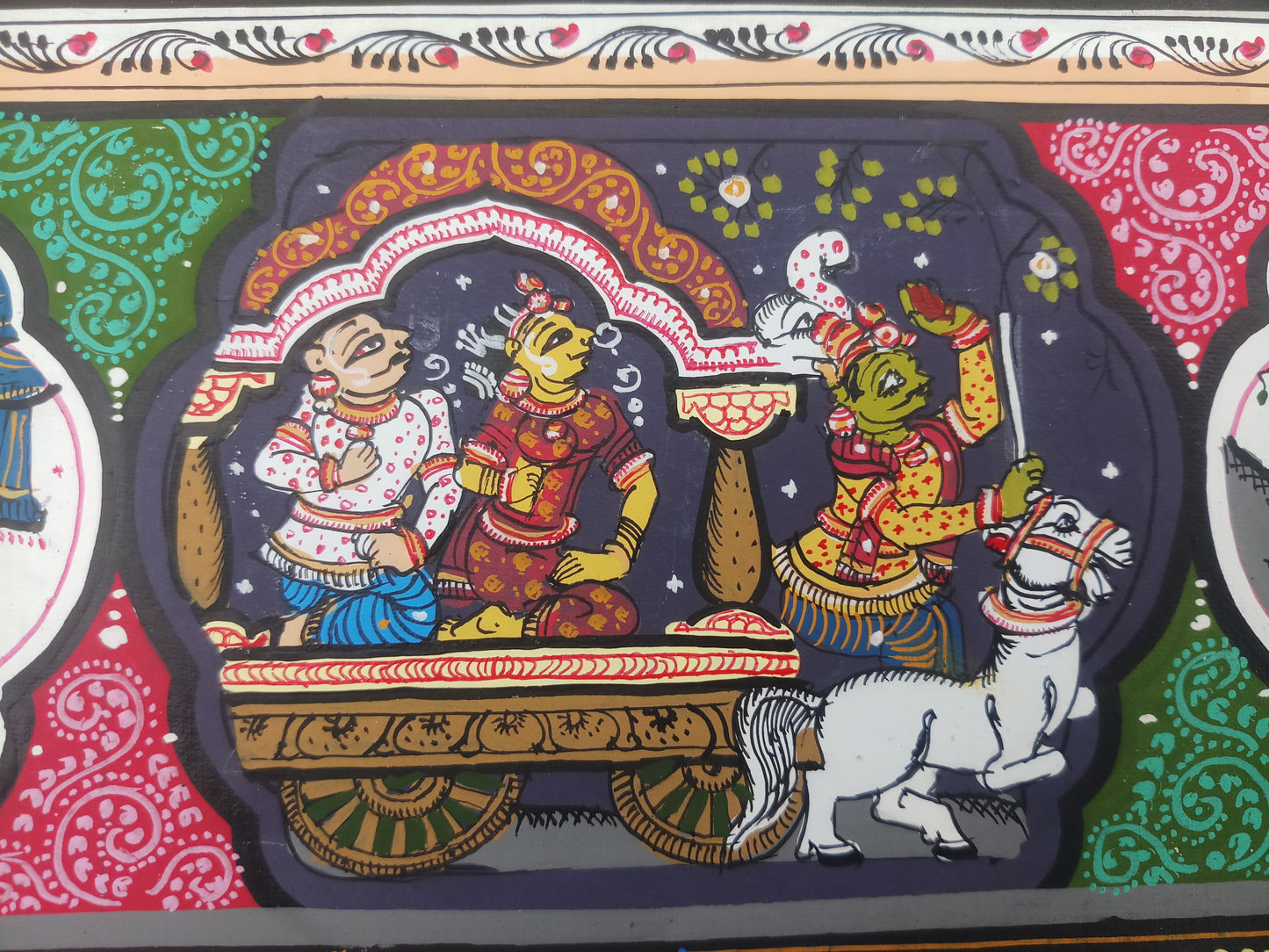 ORIGINAL HANDMADE MADHURAM KRISHNA PATTACHITRA PAINTING