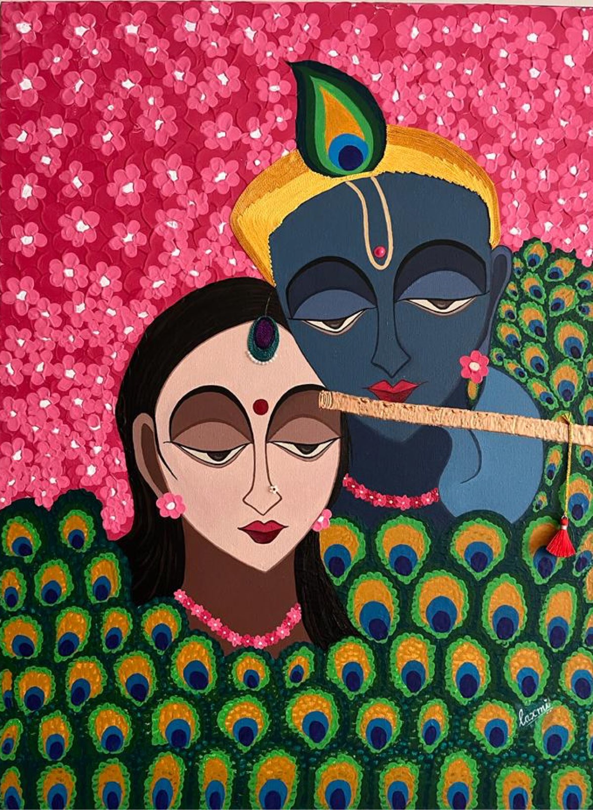 ORIGINAL PAINTING RADHA SHYAM PAINTING