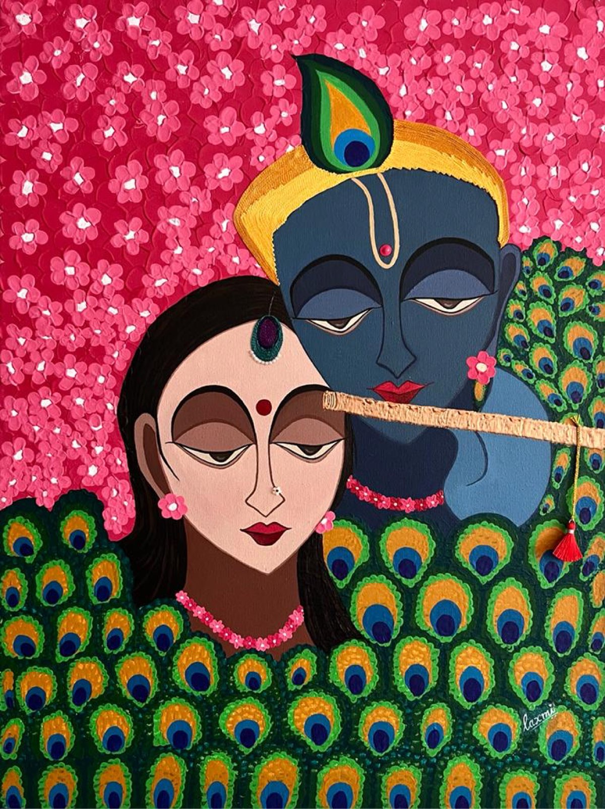 ORIGINAL PAINTING RADHA SHYAM PAINTING