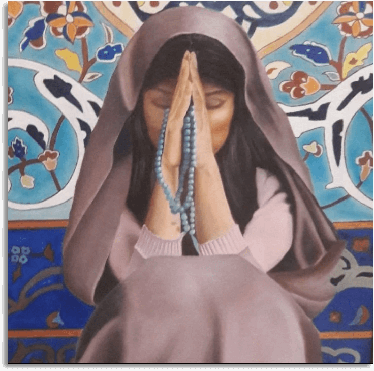 ORIGINAL HANDMADE PRAYERS OF HEART CANVAS PAINTING