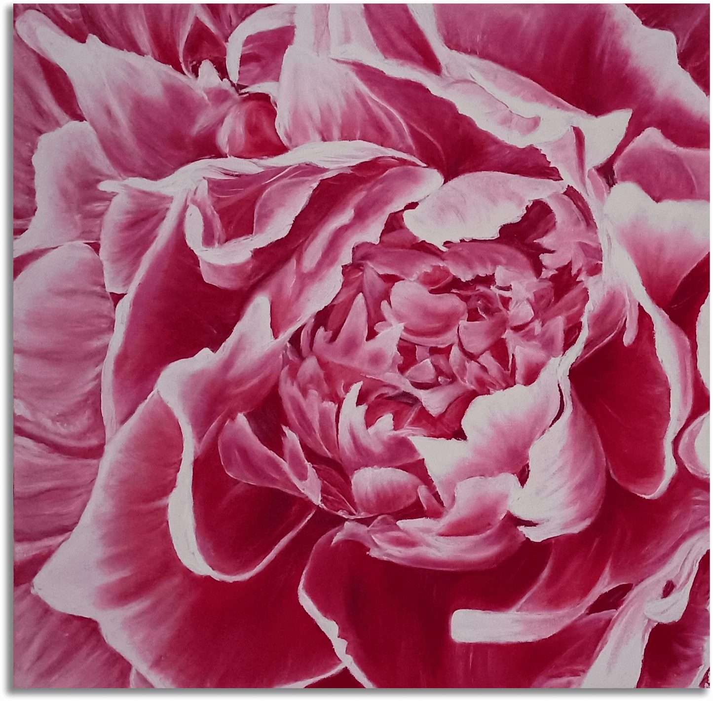 ORIGINAL HANDMADE FLORAL OIL CANVAS PAINTING