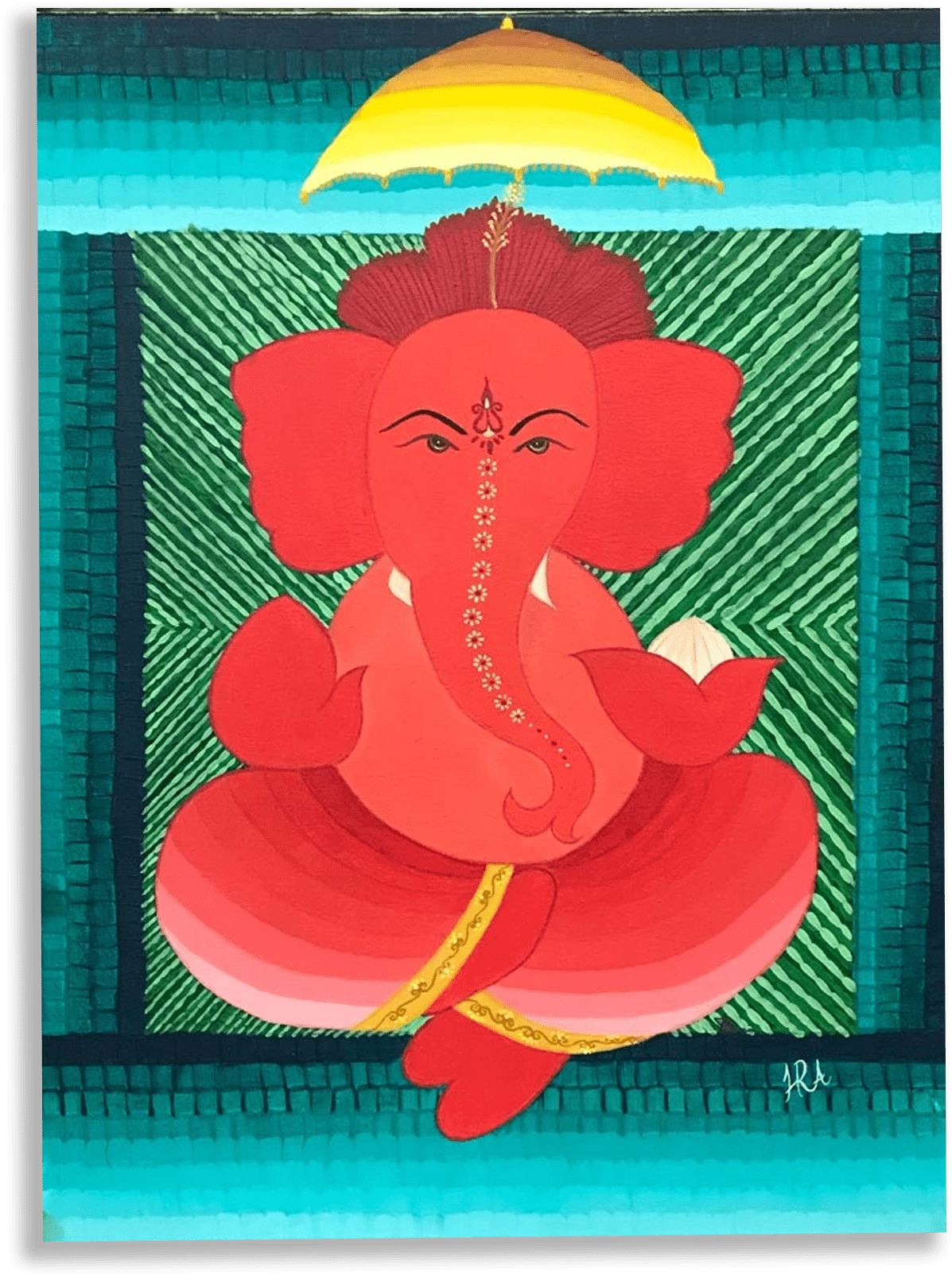 ORIGINAL HANDMADE OMKARA ACRYLIC PAINTING