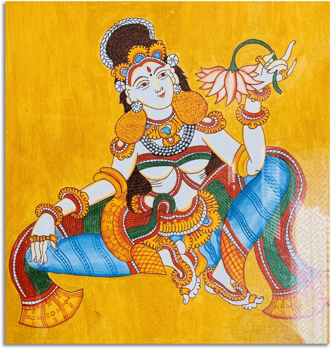 ORIGINAL HANDMADE KERAL MURAL PAINTING