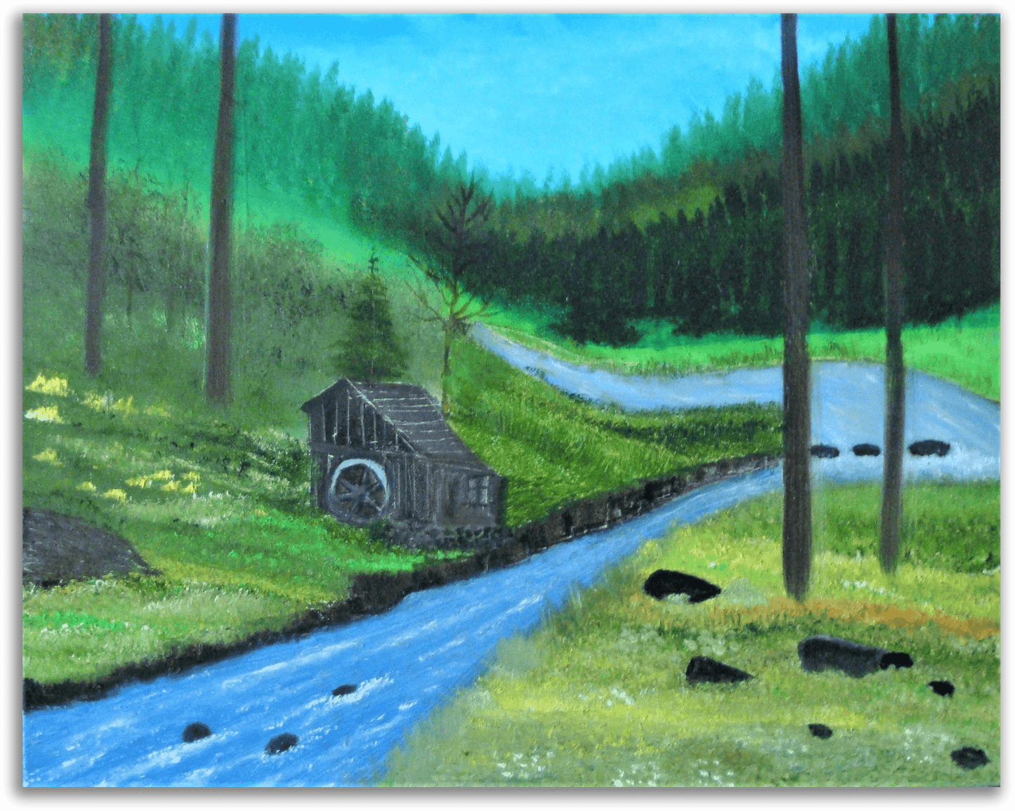 ORIGINAL HANDMADE OLD MILL PAINTING