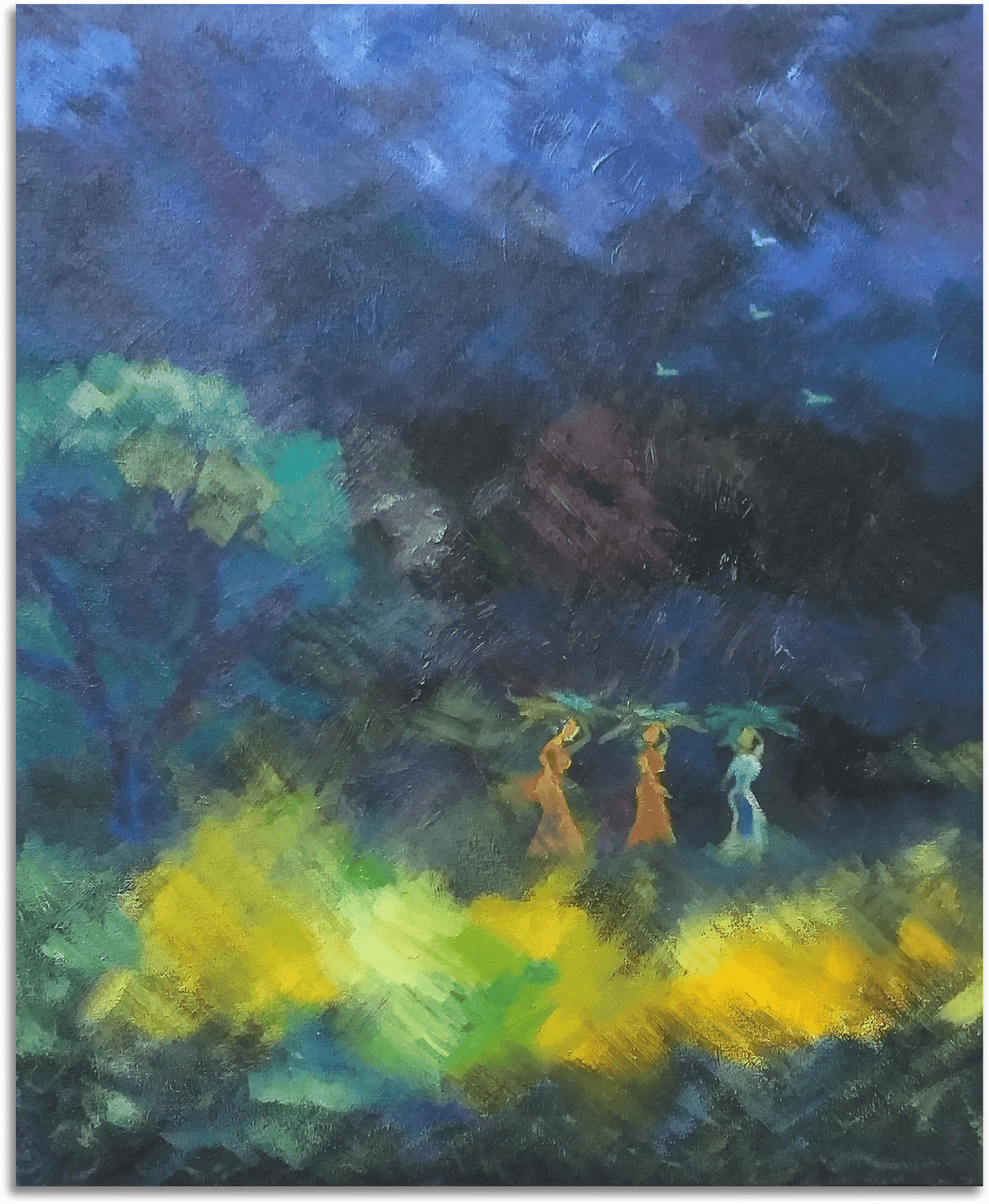 ORIGINAL HANDMADE WAY TO HOME ACRYLIC PAINTING