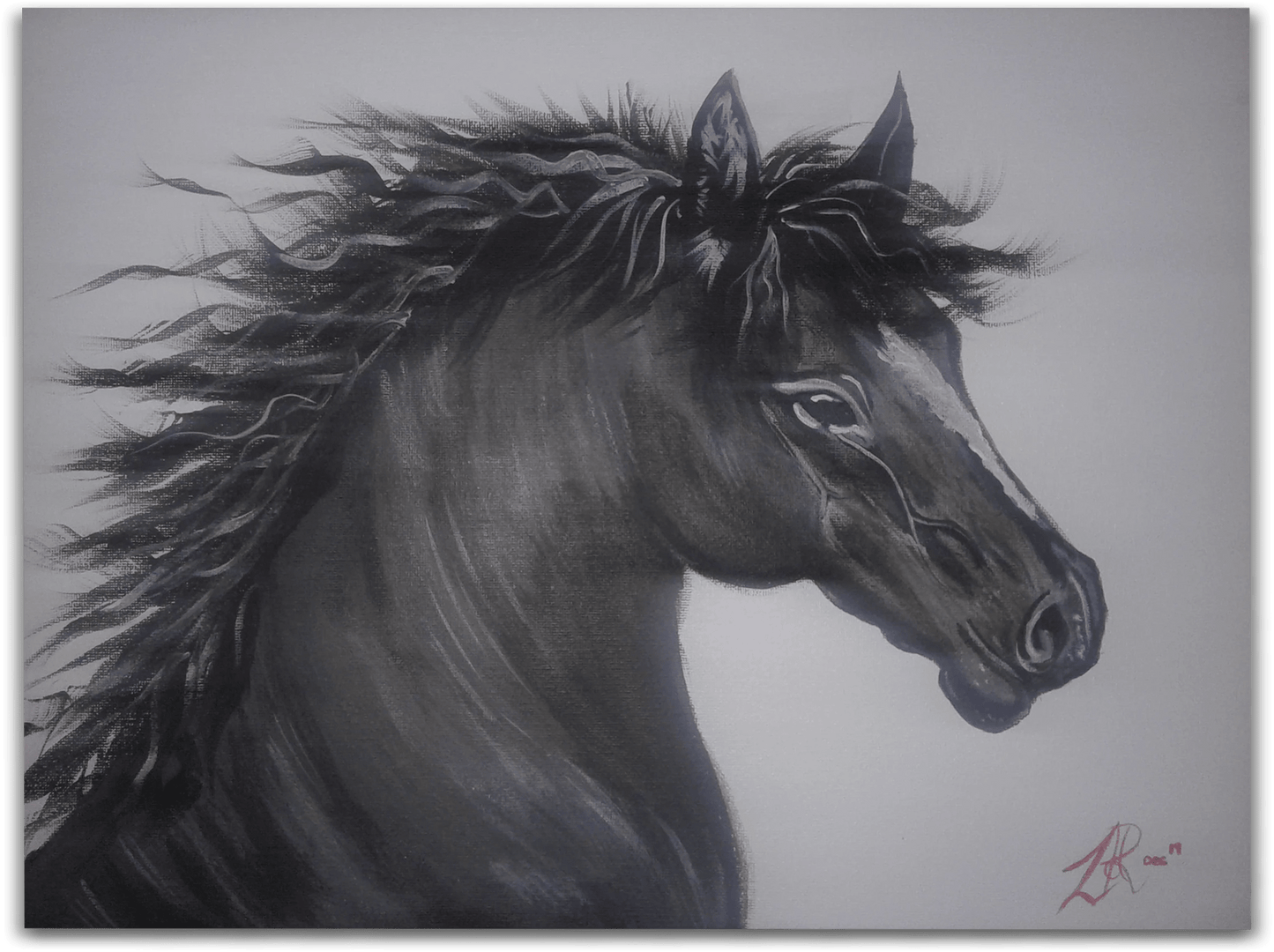 ORIGINAL HANDMADE BLACK BEAUTY PAINTING