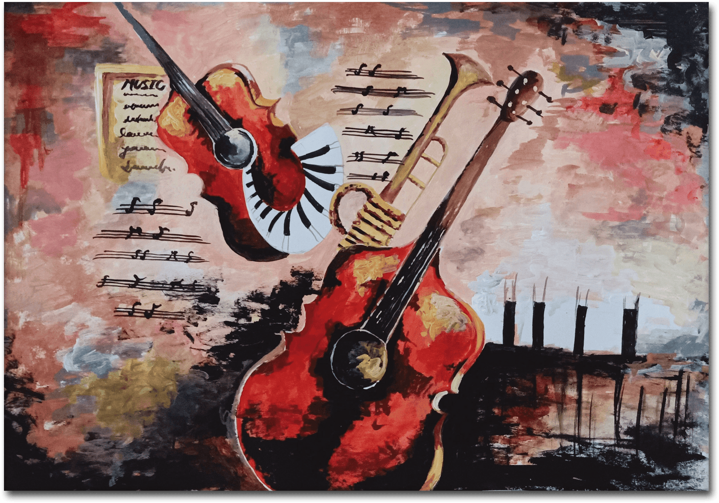 ORIGINAL HANDMADE MUSICAL MOOD PAINTING