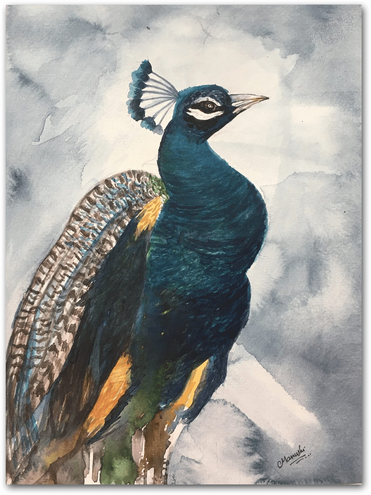 Original Handmade Peacock Painting