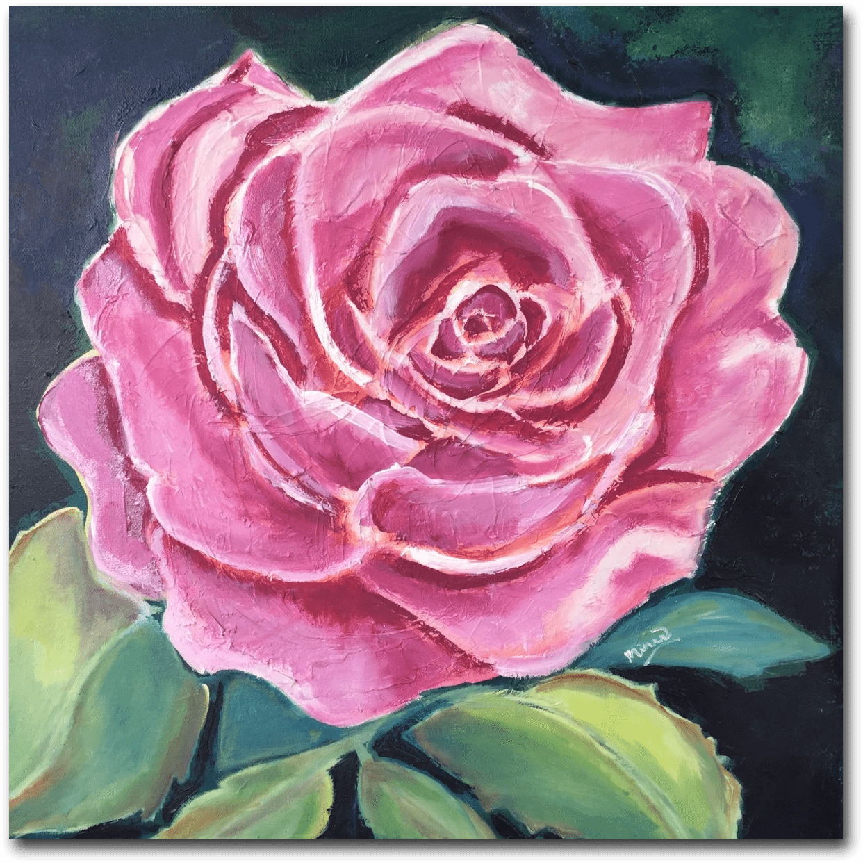 ORIGINAL HANDMADE ROSE CAN FILL YOUR HEART PAINTING