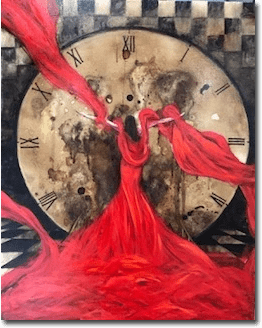 ORIGINAL HANDMADE POISED PAINTING