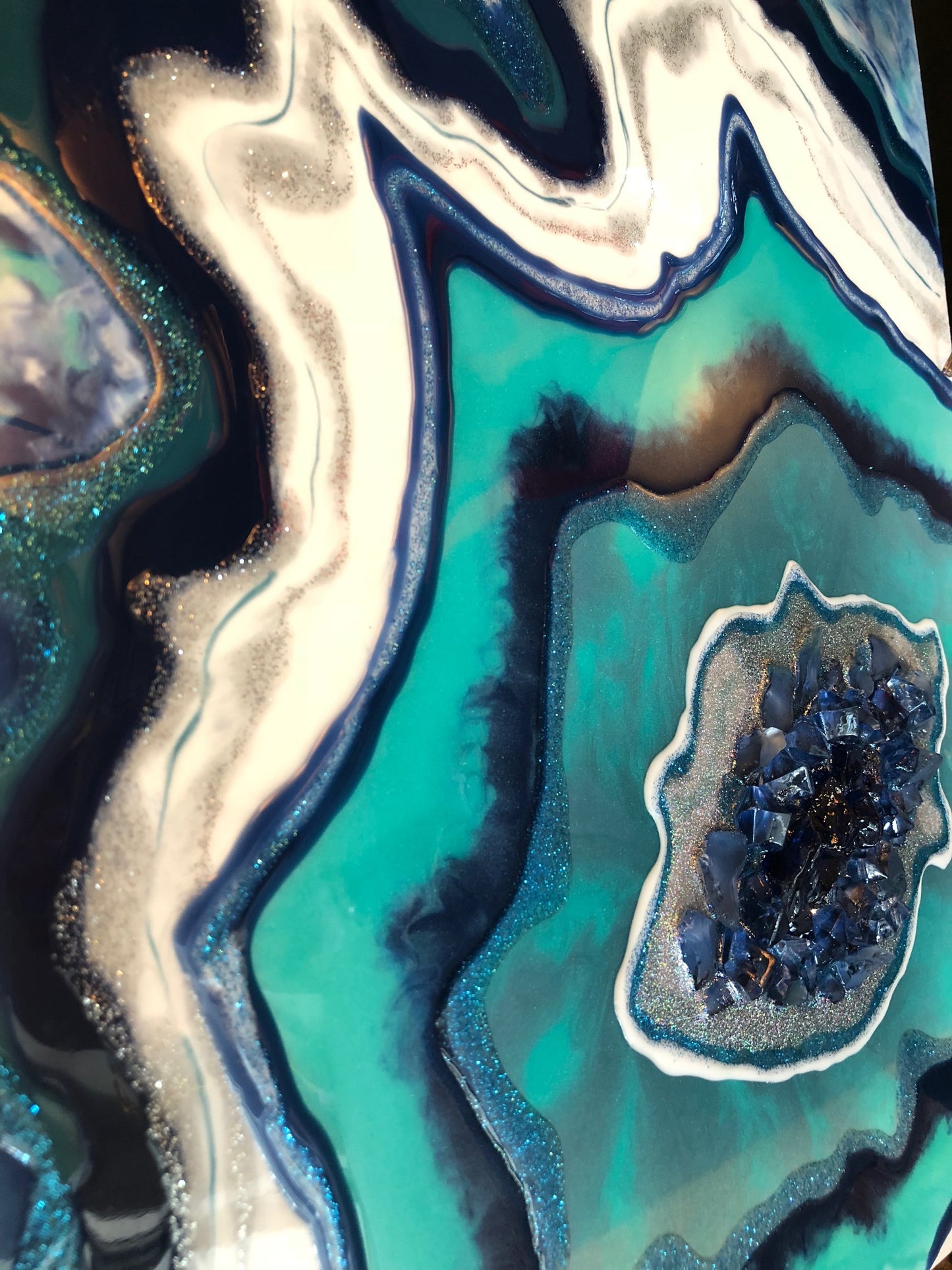 3D HANDMADE ABSTRACT GEODE RESIN WALL ART