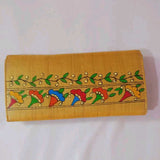 Handpainted Madhubani Silk Clutch