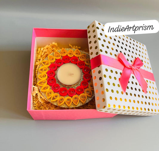 Handmade Quilled Tea Light Holder