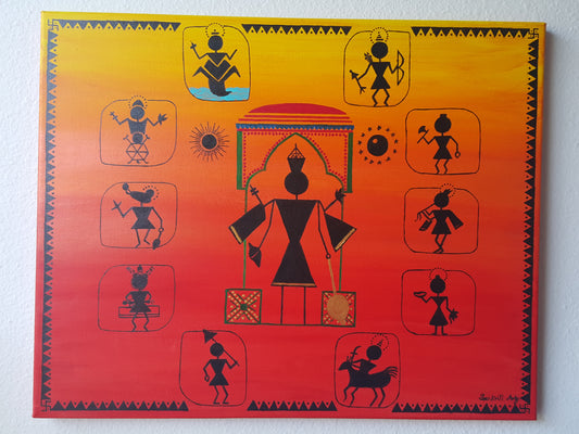 ORIGINAL HANDMADE TRADITIONAL WARLI PAINTINGS