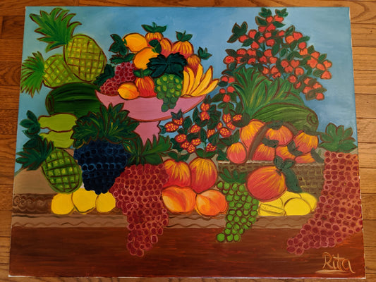 ORIGINAL HANDMADE FRUITS PAINTING