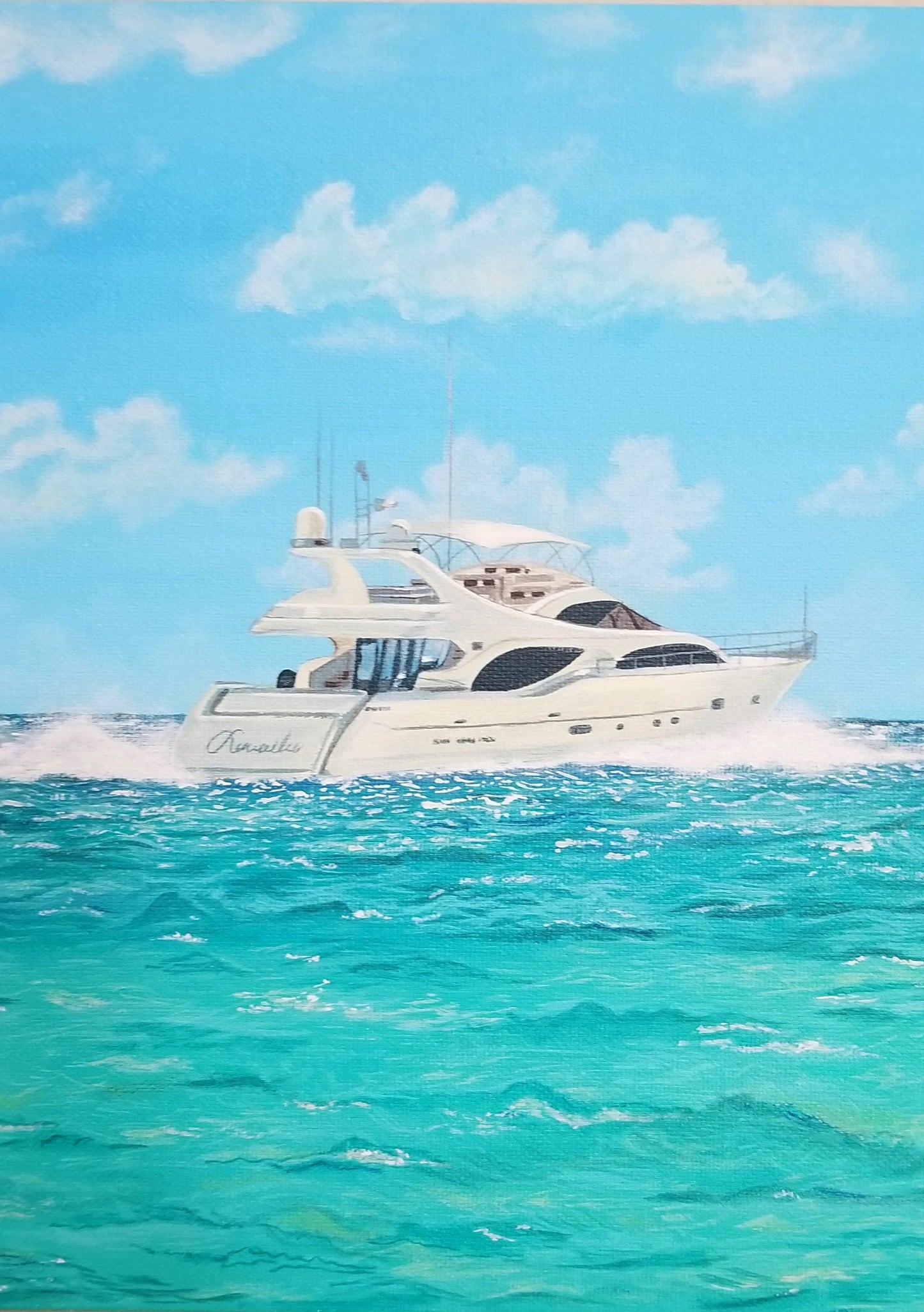 ORIGINAL HANDMADE MIAMI BEACH PAINTING