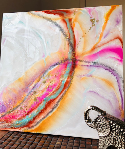 HANDMADE PRISMATIC ABSTRACT RESIN WALL ART