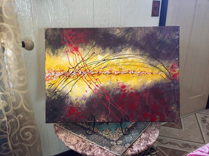 ORIGINAL HANDMADE ABSTRACT MIXED MEDIA PAINTING