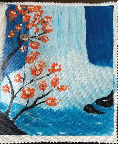 Original Handmade Waterfall Acrylic Painting