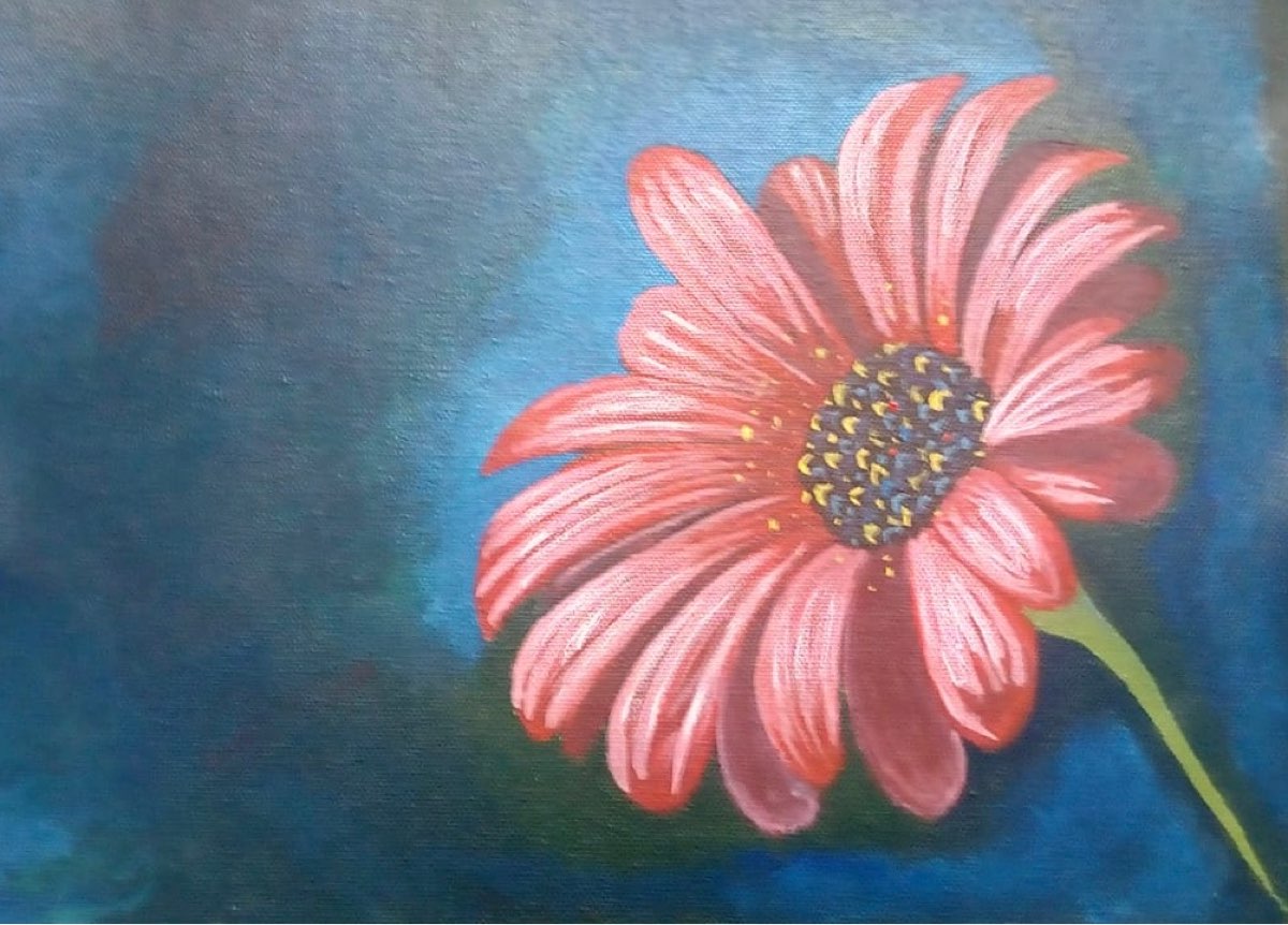 Original Handmade Daisy Acrylic Painting