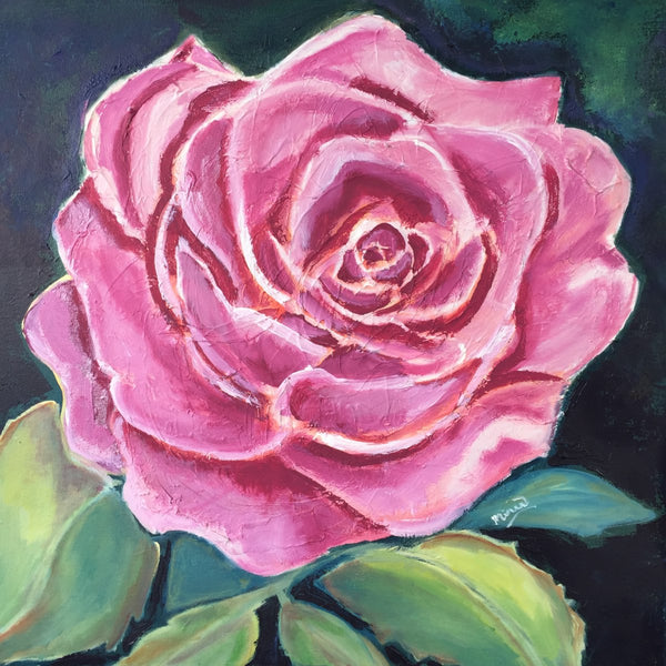 ORIGINAL HANDMADE ROSE CAN FILL YOUR HEART PAINTING