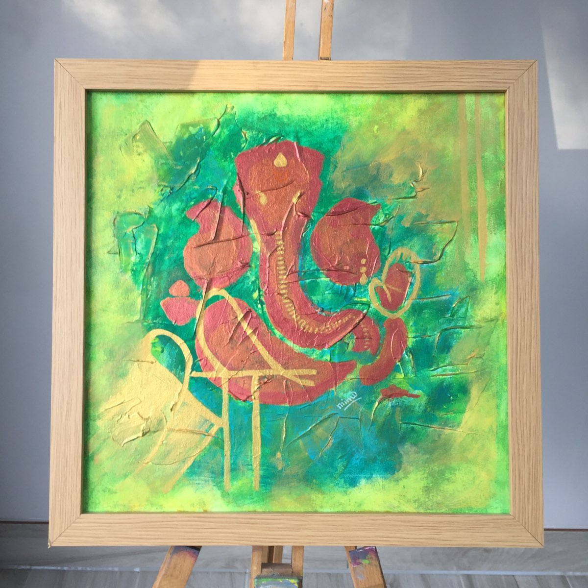 ORIGINAL HANDMADE GANESHA BLESSINGS PAINTING