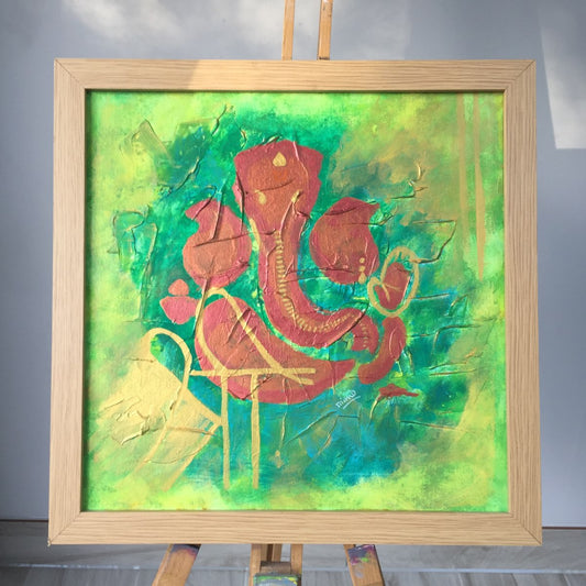 ORIGINAL HANDMADE GANESHA BLESSINGS PAINTING