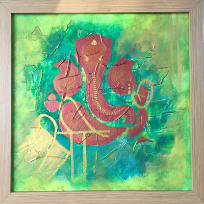 ORIGINAL HANDMADE GANESHA BLESSINGS PAINTING