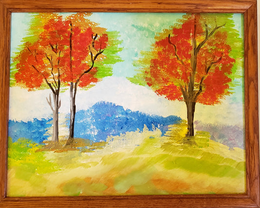 ORIGINAL HANDMADE TREES PAINTING