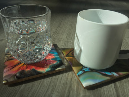 ORIGINAL HANDMADE FLUID ART COASTERS