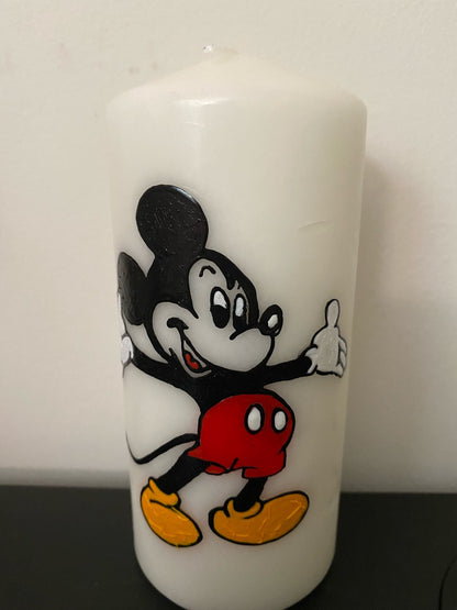 HAND PAINTED MICKY WAX CANDLE