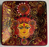 HANDPAINTED DECOUPAGE DURGA MAA PLATE