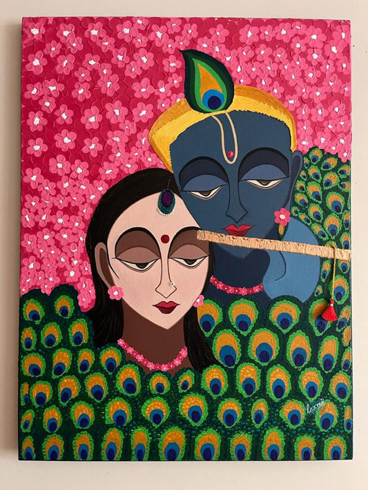 ORIGINAL PAINTING RADHA SHYAM PAINTING