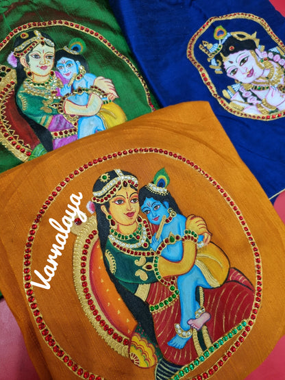 Designs of Tanjore Art on Fabric