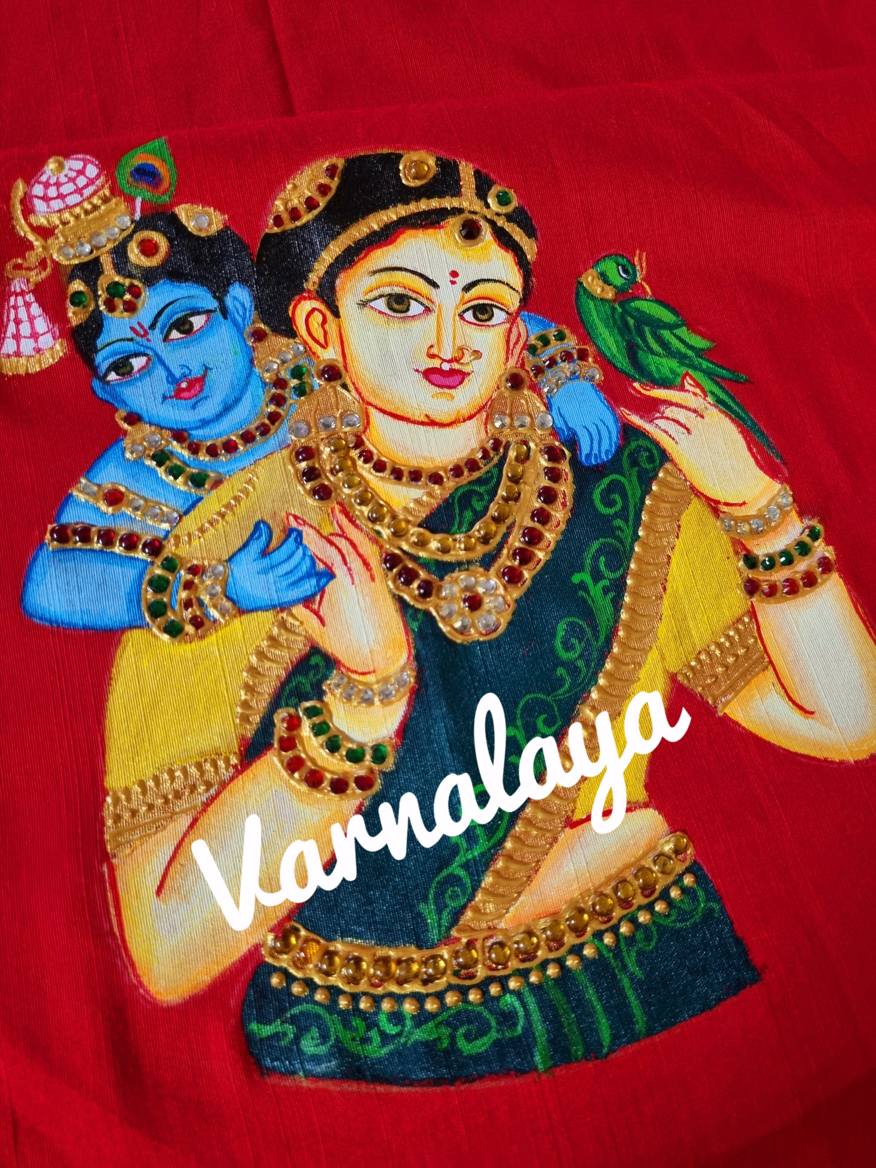 Designs of Tanjore Art on Fabric
