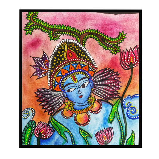 ORIGINAL HANDMADE LORD KRISHNA PAINTING