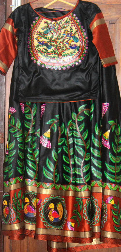 ORIGINAL HAND PAINTED MADHUBANI HERITAGE DRESS