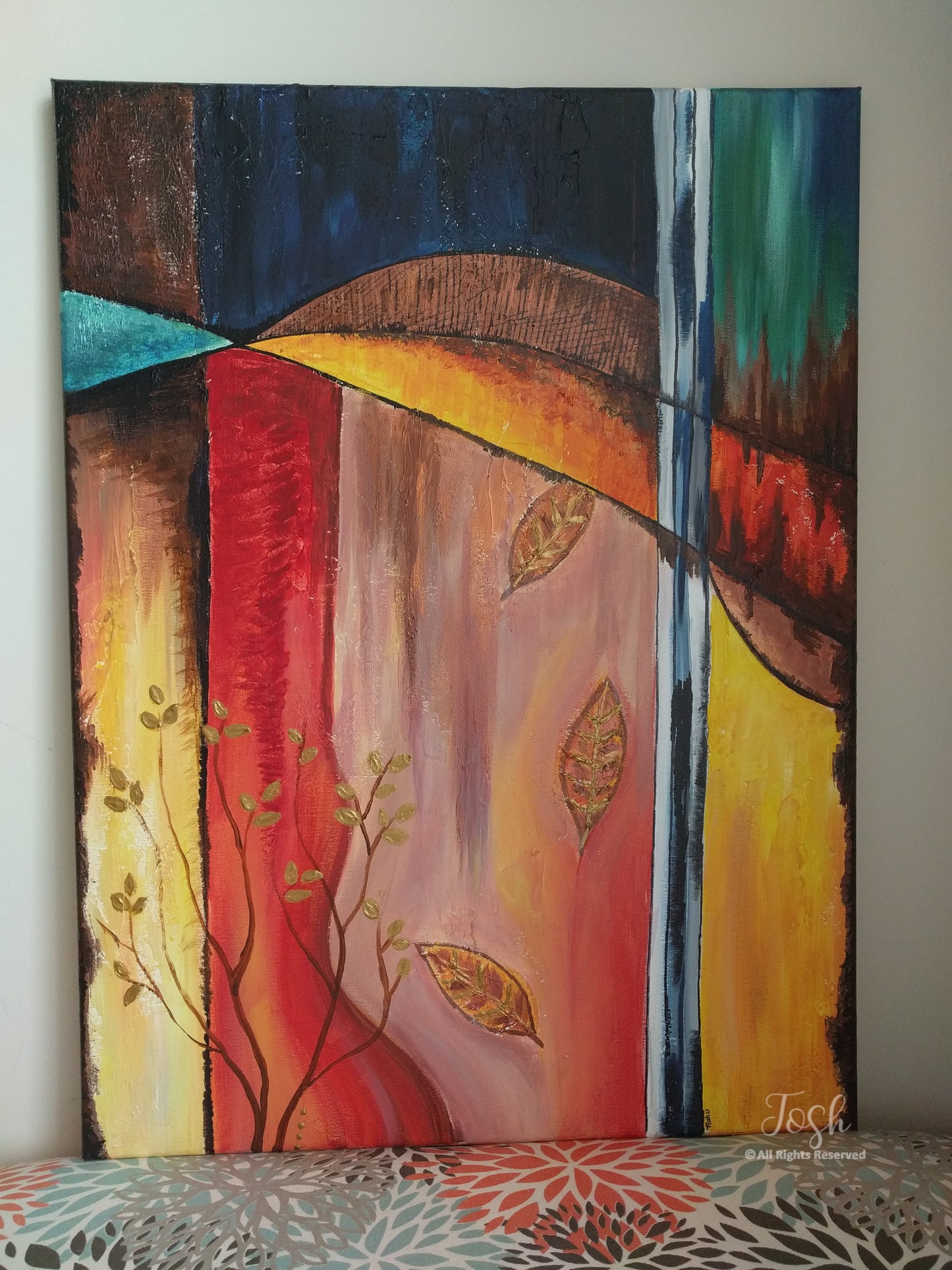 ORIGINAL HANDMADE 'THE GOLDEN LEAF' PAINTING