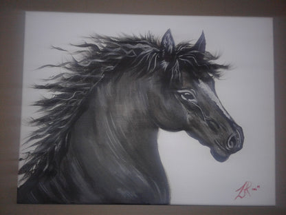 ORIGINAL HANDMADE BLACK BEAUTY PAINTING