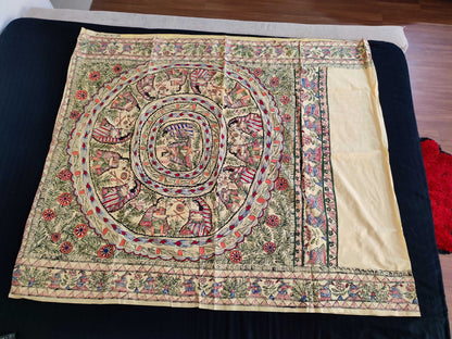 ORIGINAL HANDPAINTED MADHUBANI SILK SAREE