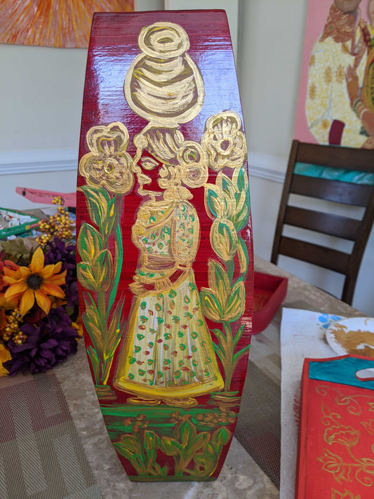 ORIGINAL HANDPAINTED VASE PAINTING