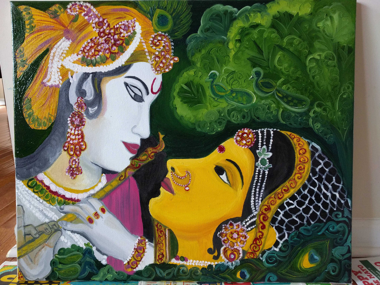 ORIGINAL HANDMADE RADHA KRISHNA PAINTING