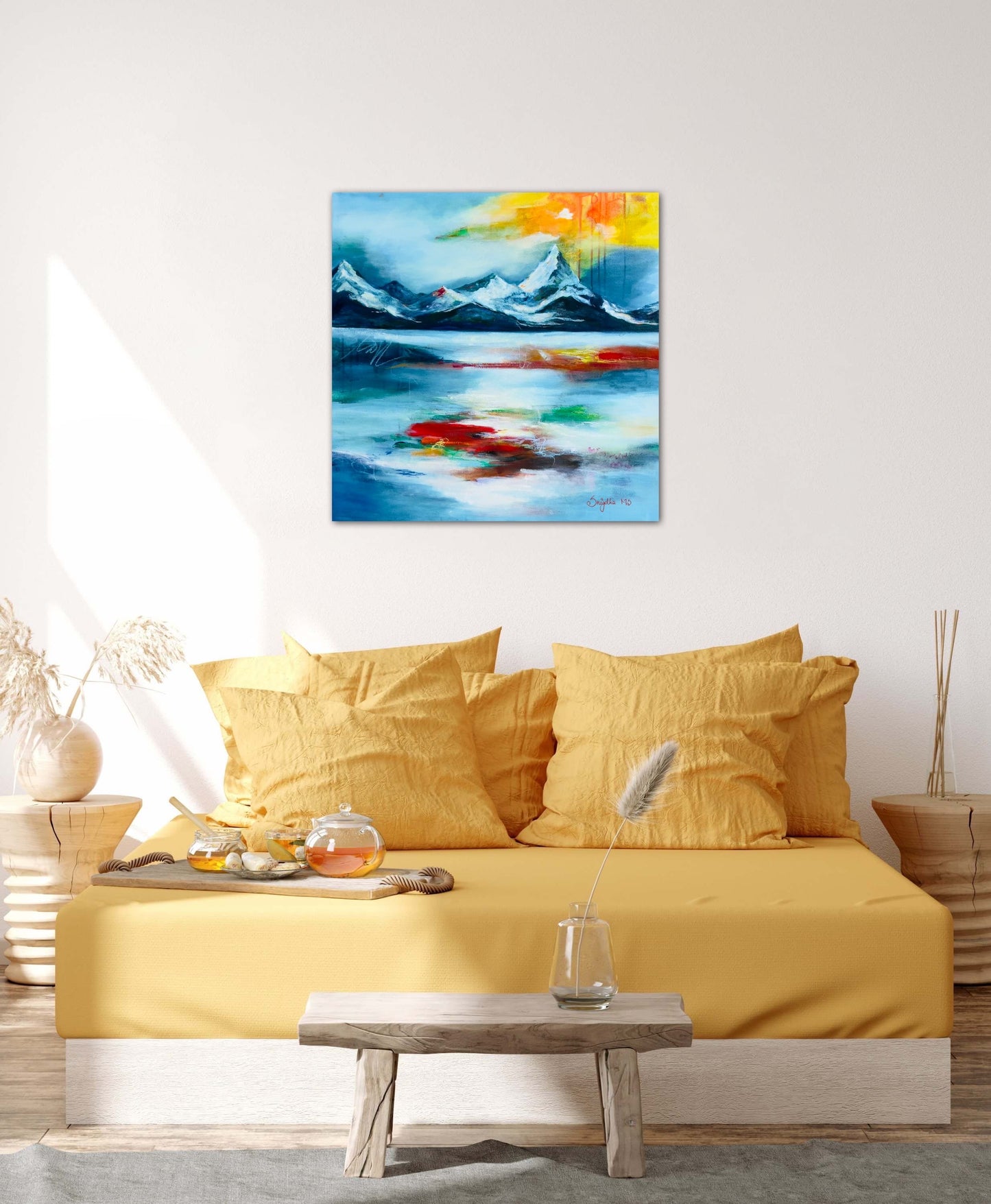 ORIGINAL HANDMADE DAWN OIL PAINTING