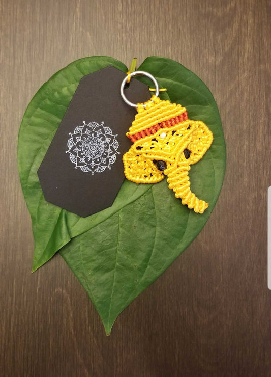 ORIGINAL HANDMADE MACRAME GANESHA KEYCHAIN