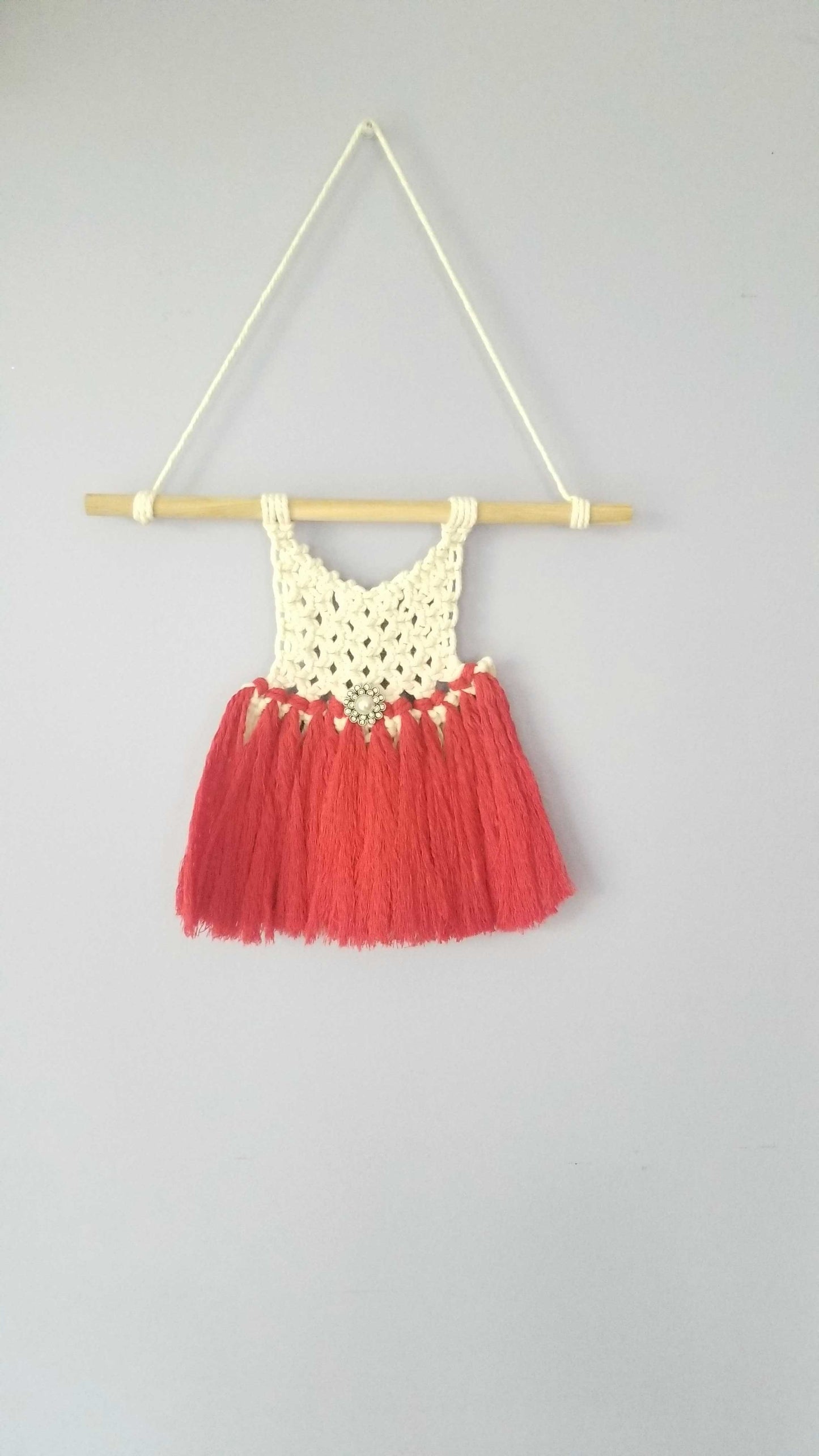 ORIGINAL HANDMADE MACRAME BABY DRESS WALL HANGING