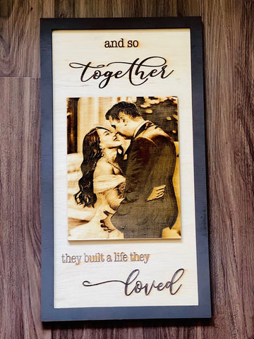 Laser Engraved Photo within Wooden Frame