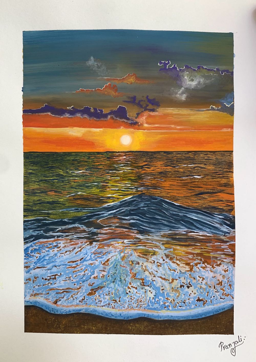 Original Handmade Sunrise Painting