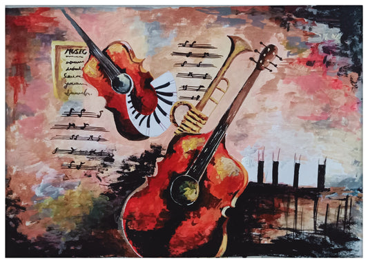 ORIGINAL HANDMADE MUSICAL MOOD PAINTING